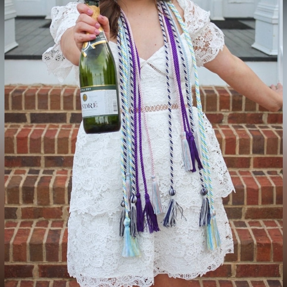Bardot white lace ruffle layer dress